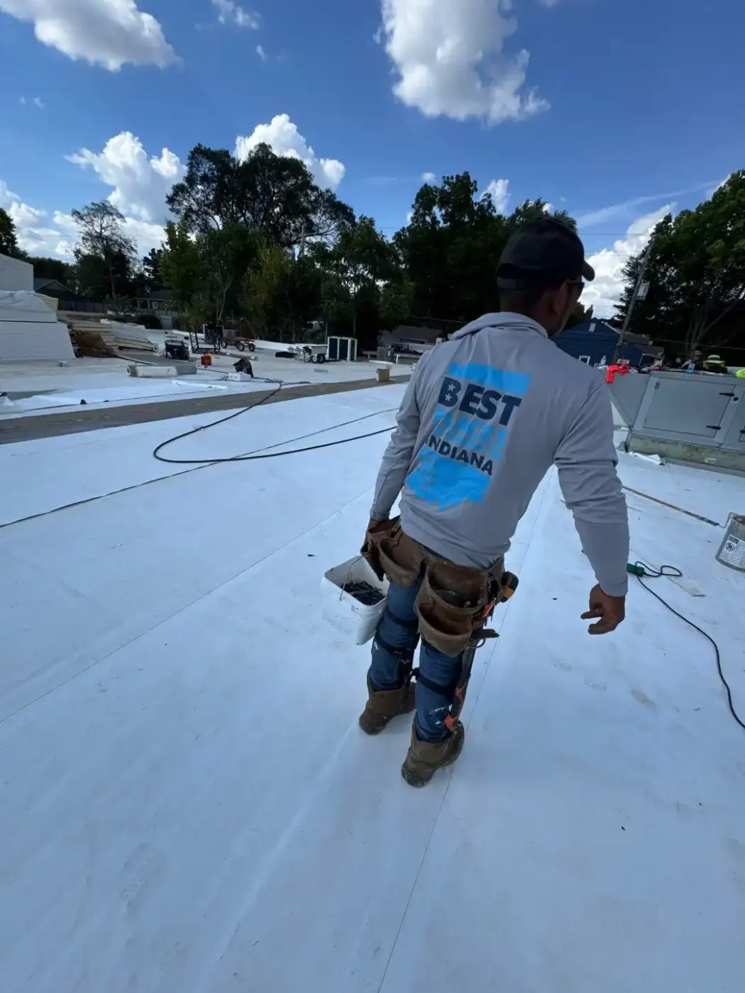 Flashing and seam work in Greentown